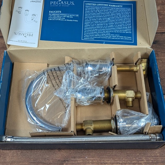 Pegasus Verdanza Roman Tub Faucet - 8" Widespread - Chrome Finish - New - Picture 6 of 12